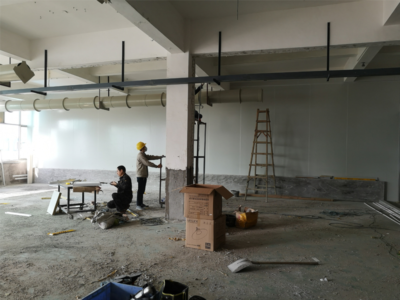 2018年8月深圳市顶成电子公司福建工厂装修进行中！